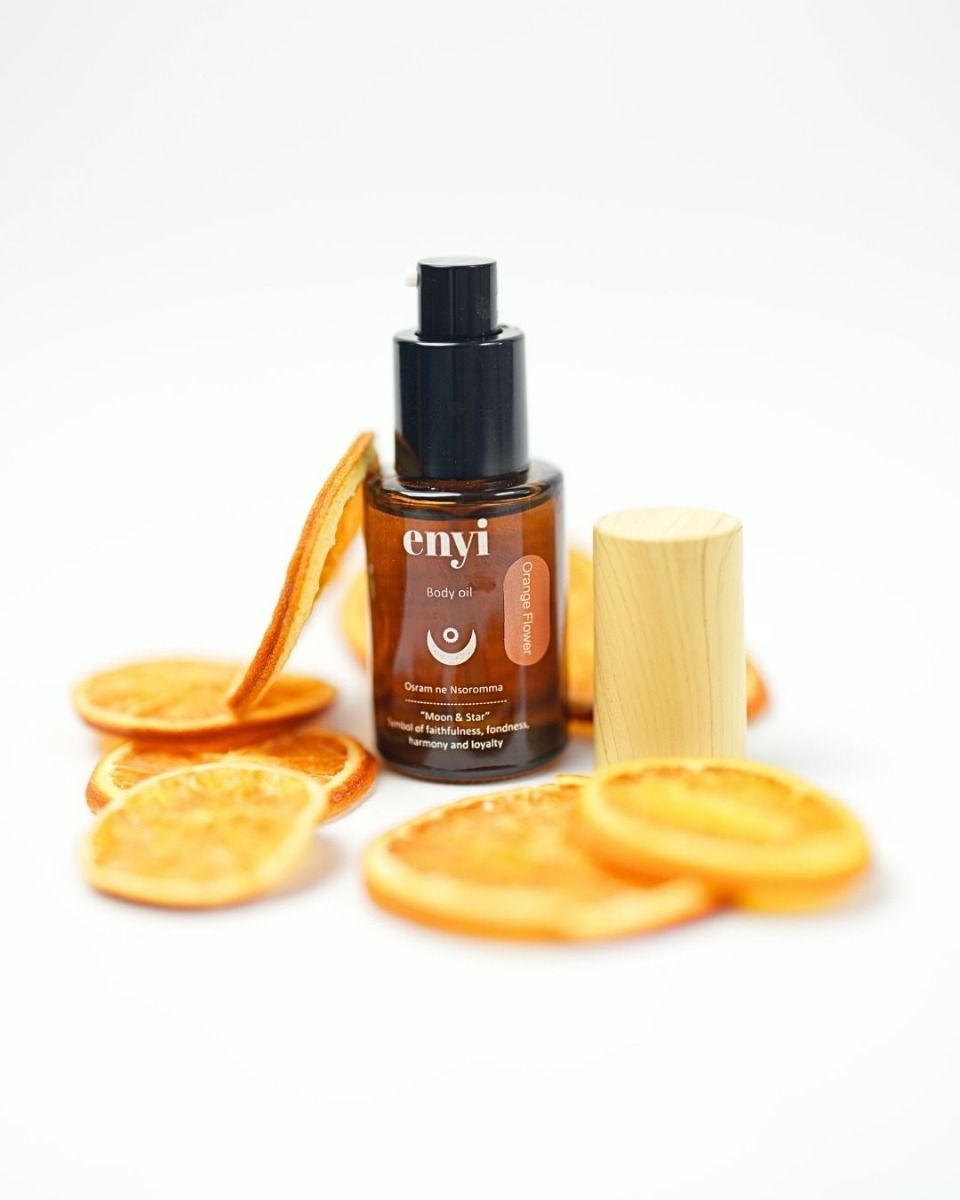 orange body oil for sensitive skin